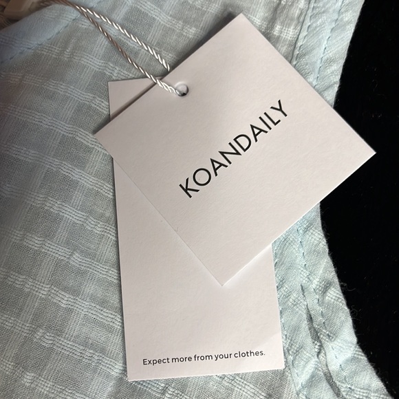 Koandaily dress baby blue mini peasant dress boho  coquette sheer sz 3xl nwt - Picture 5 of 6